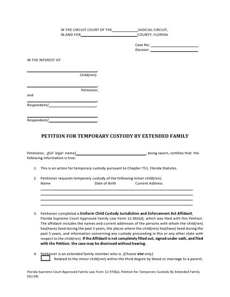 40 Printable Temporary Guardianship Forms All States World News