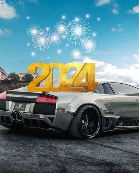 🔥 2024 Happy New Year Car With Blue Sky Photo Editing Background Cbeditz