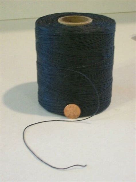 5 Ply Black Unwaxed Linen Lacing Cord Thread Rug Braiding Weaving