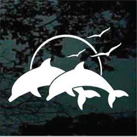 Dolphin Sunset Window Decal Sticker Custom Made In The Usa Fast