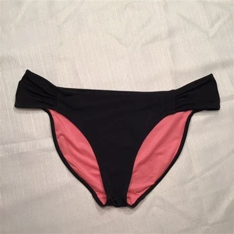Pink Victoria’s Secret Black Bikini Bottoms Gathered At The Hips For A Flattering Look 80