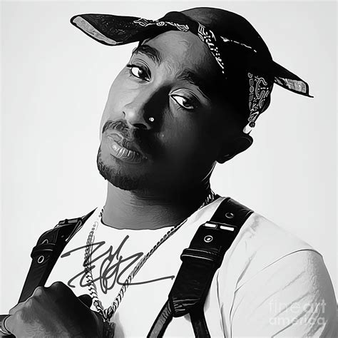 Tupac Shakur Art With Autograph Digital Art By Kjc