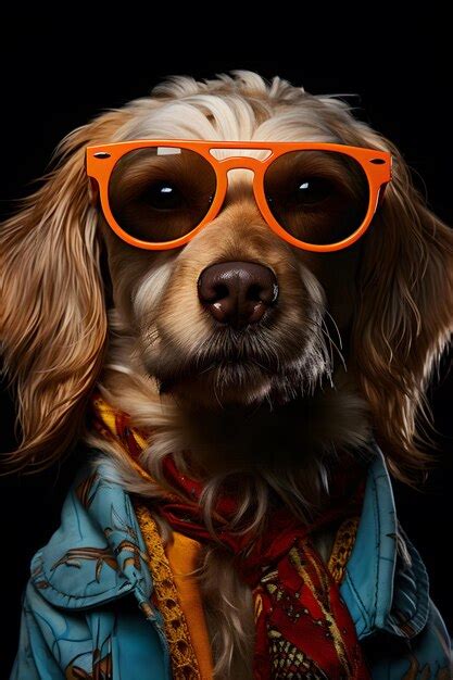 Premium Ai Image Funny Dog Wearing Sunglasses