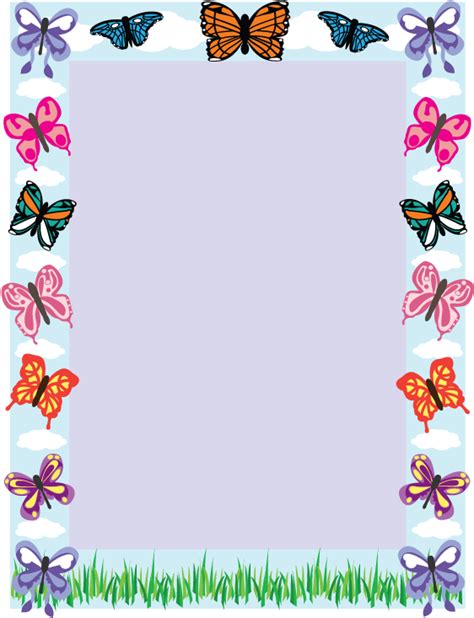 Butterfly Border Designs For Paper Free Mothers Day Borders Free