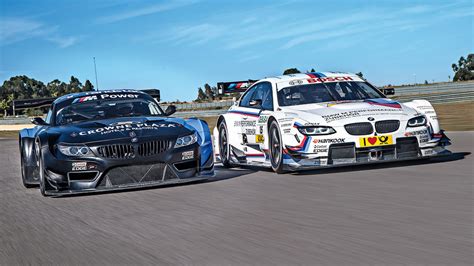 Bmw M3 Dtm And Z4 Gt3 In The Track Test Bmw Racing Pair Race Car