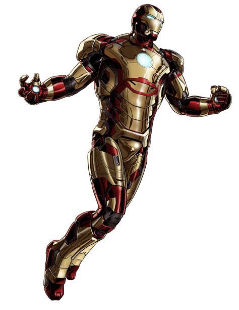 Image Iron Man Mk 42 Armor Portrait Artpng Marvel Avengers