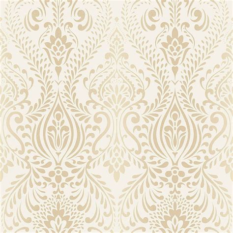 Graham And Brown Glamour Damask Cream Gold Hd Phone Wallpaper Pxfuel