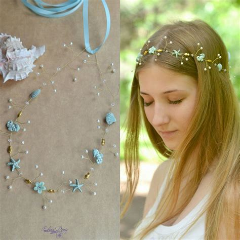 Seashell Wedding crown Beach bridal crown Light blue hair | Etsy | Etsy wedding, Etsy handmade, Etsy