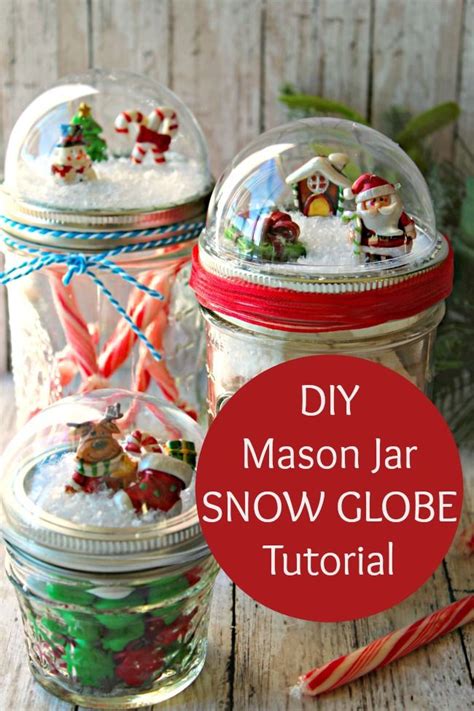Diy Mason Jar Snow Globes Tutorial Creative Cynchronicity Snow Globe