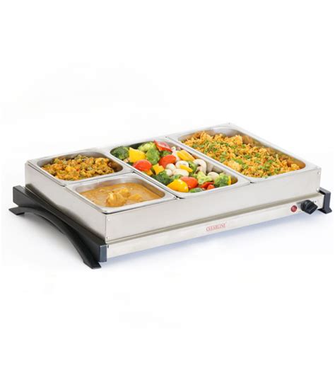 Our restaurant food warmers include glenray kettle, countertop food warmer, butter warmer etc. Clearline 4 Pan Food Warmer And Buffet Server: Buy Online ...