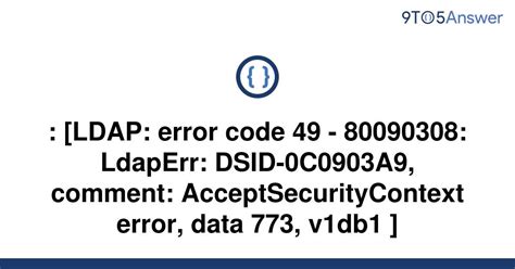 Solved LDAP Error Code LdapErr To Answer