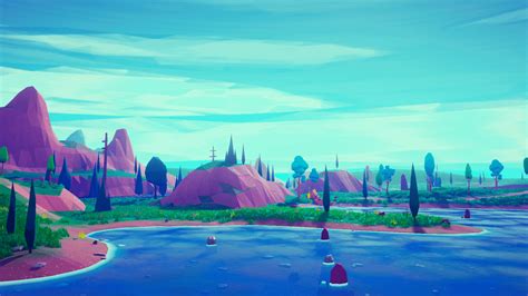 Low Poly Stylized Environment By Emek Ozben In Environments Ue4