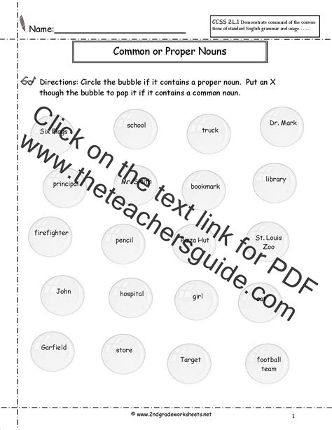 A collection of english esl worksheets for home learning, online practice, distance learning and english classes to teach about proper, nouns, proper sts. Circle The Nouns Worksheet - Nidecmege