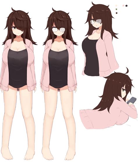 Ocha Ochappie Highres Girl Ass Breasts Brown Hair Character