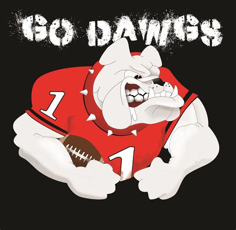 Go Dawgs Bulldog Mascot Georgia Football Georgia Dawgs