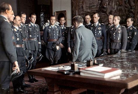 Luftwaffe Aces Meet Hitler After An Awards Ceremony At The Berghof 1944