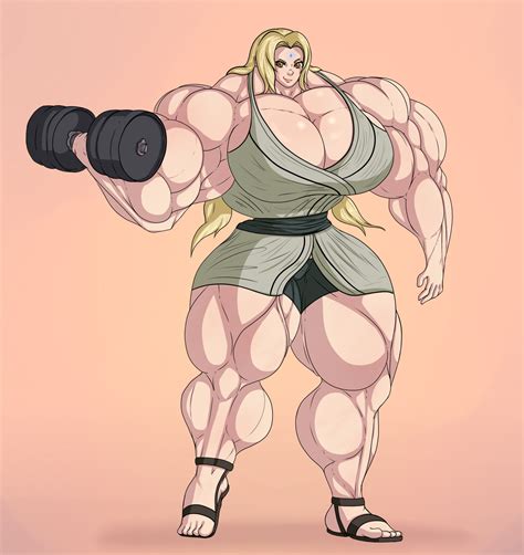 Rule 34 Artist Request Huge Muscles Muscular Female Naruto Tsunade