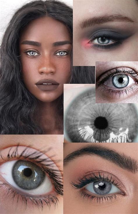 Grey Eyes 🤍🖤 Beautiful Eyes Color Gray Eyes Grey Eye Makeup