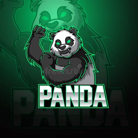 Panda Esport Mascot Logo Design Stock Vector Illustration Of Wild
