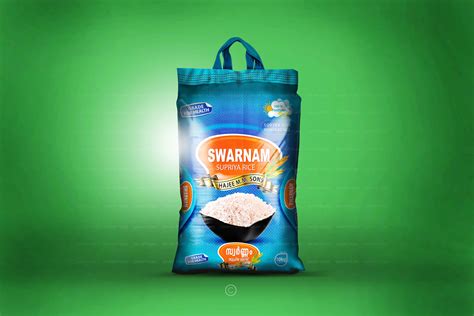 8369 Rice Packaging Rice Bag Mockup Download Free