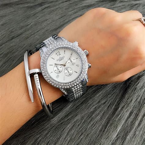 Contena Wrist Watch Fashion Silver Ladies Watch Women Watches Luxury