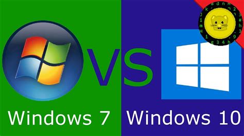 Windows 10 Vs Windows 7 Youtube