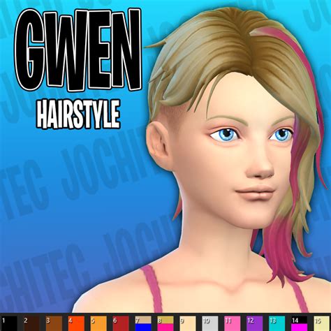 Gwen Hairstyle By Jochi The Sims 4 Create A Sim Curseforge