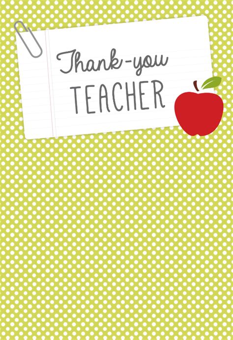 Thank You Teacher Note Thank You Card For Teacher Free Greetings