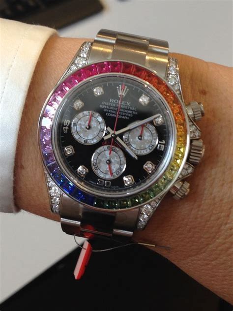 Rolex White Rainbow A Very Rare And Impressive 18k White Gold And