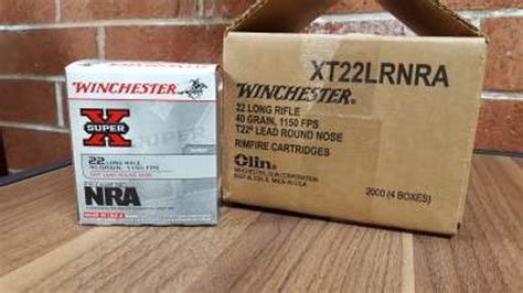 Winchester 22 Long Rifle Ammunition Usa22lr 40 Grain Lead Round Nose 50