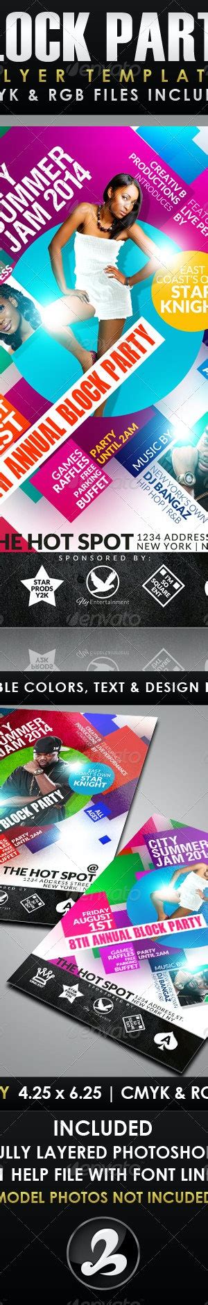 block party flyer template  creativb graphicriver