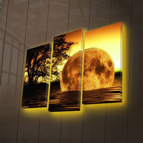 Moon Set Led Canvas Art Touch Of Modern