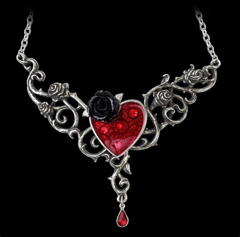 Alchemy Gothic Halskette The Blood Rose Heart Alchemy England