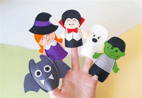 Halloween Finger Puppet Set Decor For Halloween Baby T Etsy