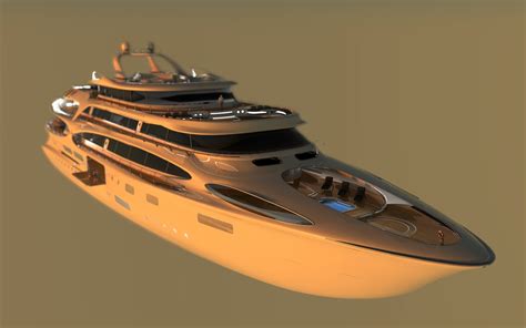 Yacht Project 3d Model Animated Rigged C4d