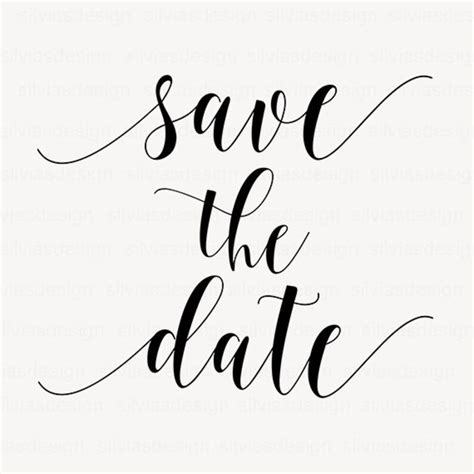 Save The Date Svg Cut File Save The Date Clipart Save The Etsy