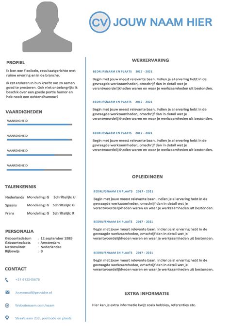 You will first have to create your europass profile with information on your education, training, work experience and skills. Curriculum vitae (cv) template