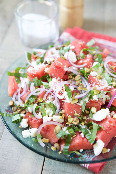 Watermelon Feta Salad With Basil Aggies Kitchen