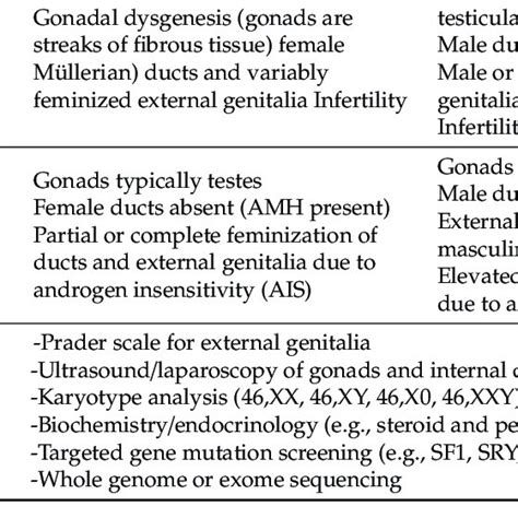 Broad Categories Of Disordersdifferences In Sex Development Dsd Download Scientific Diagram