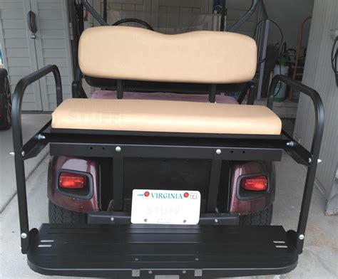 Gusto™ Ezgo Txt Golf Cart Rear Flip Seat Kit 1995 Upsteel Tan