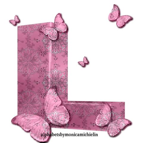 M Michielin Alphabets Pink Butterfly Alphabet Alfabeto Borboletas