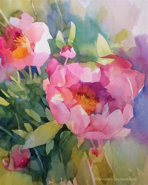 Pin By Olga On Inspiration To Paint Floral Watercolor Flower