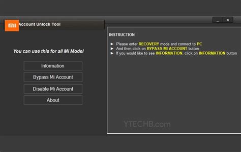 Download Mi Account Unlock Tool To Bypass Remove Mi Account