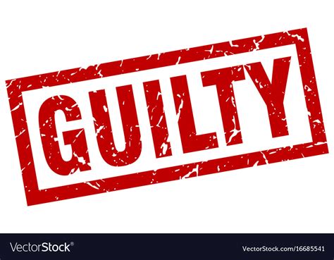 Square Grunge Red Guilty Stamp Royalty Free Vector Image