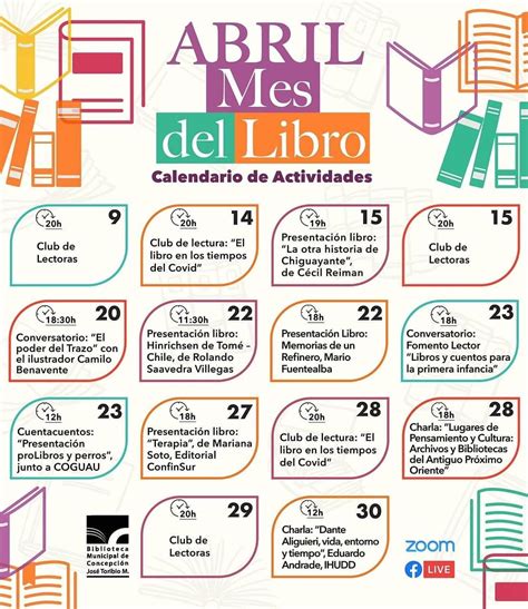 Abril Mes Del Libro Biblioteca Municipal De Concepción