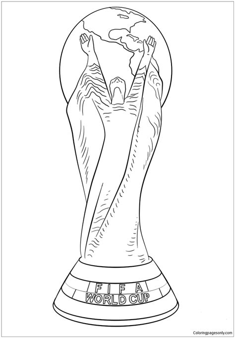 Football World Cup Coloring Pages World Cup Logo Colo Vrogue Co