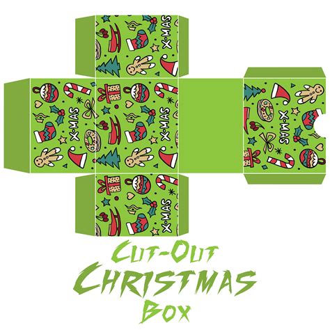 Best Images Of Free Printable Christmas Gift Box Template Free