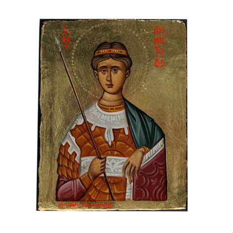 Saint Dimitrios Icon 19×25 Cm Dimarg Workshop Byzantine Hagiography