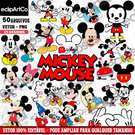 Kit Digital Mickey Mouse No Elo7 Eclipartco Design 188e520
