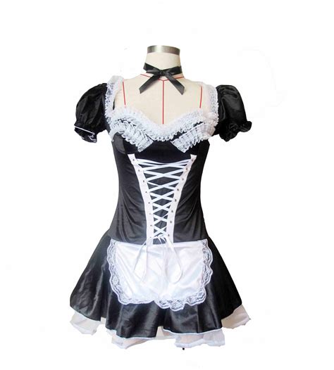 2019 Plus Women Sexy Late Nite French Maid Costume Servant Cosplay Sexy